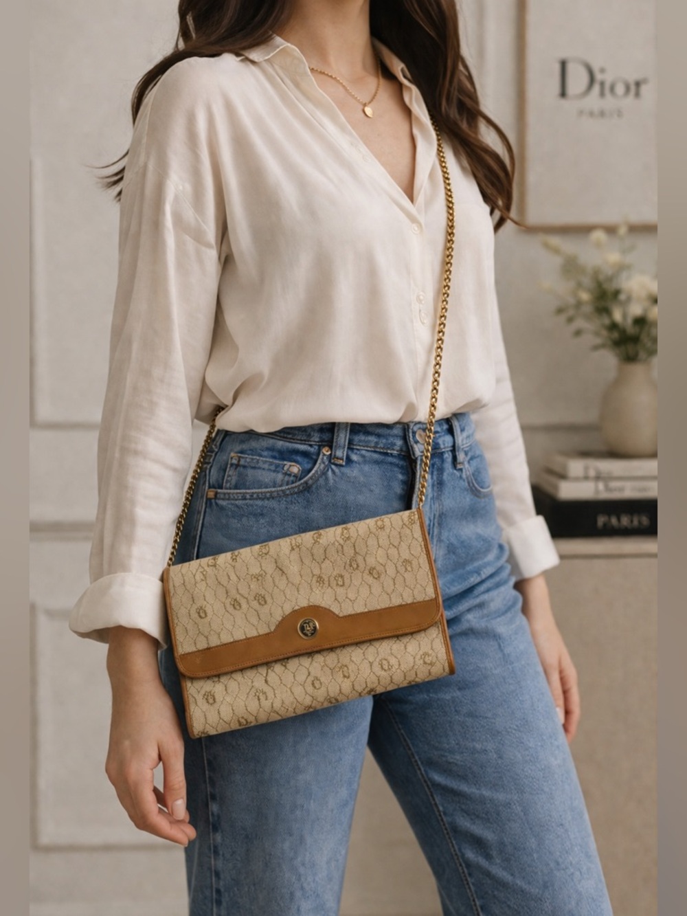 Christian Dior Vintage Monogrammed Crossbody Bag